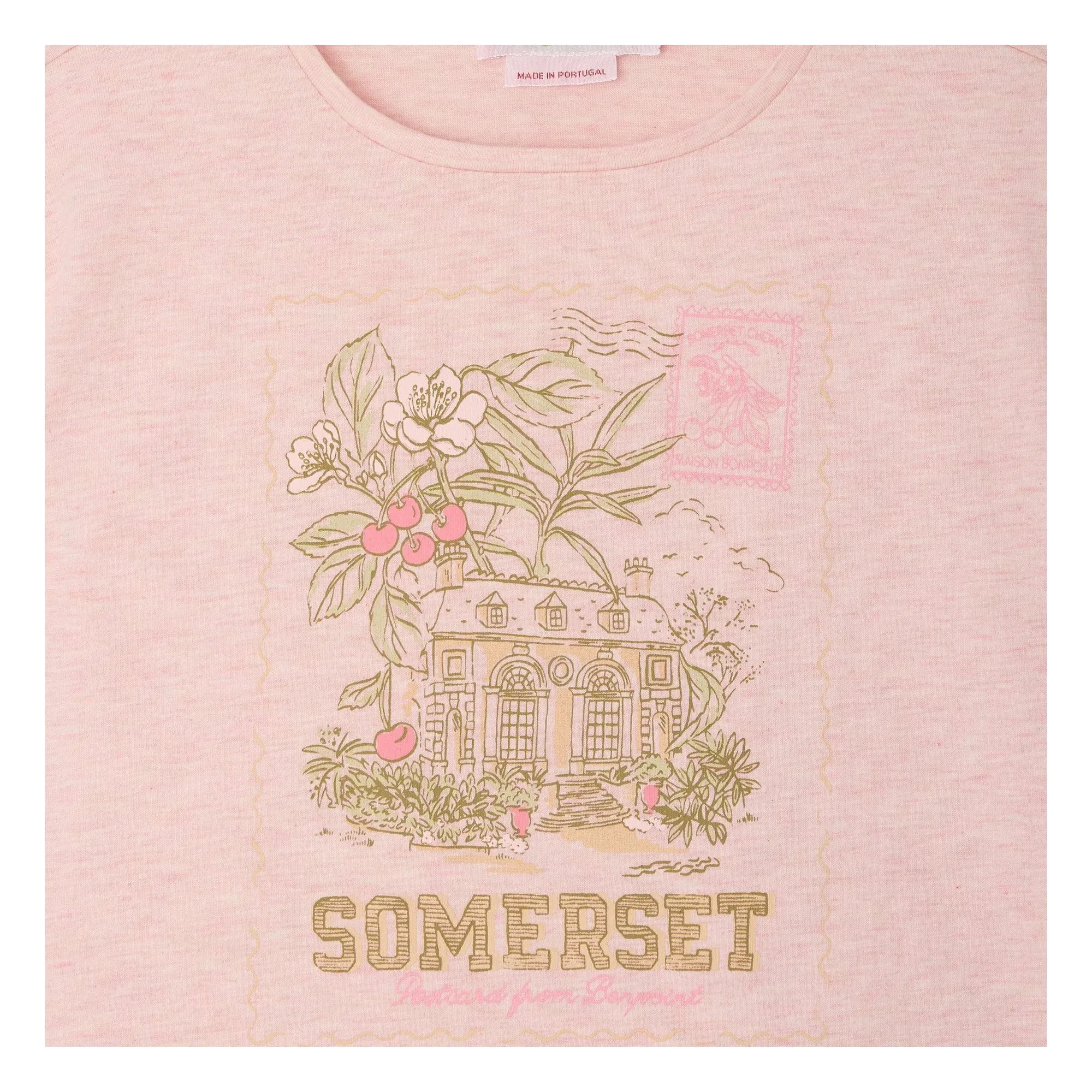 Bonpoint - Camiseta de algodón orgánico Aada | Rosa claro