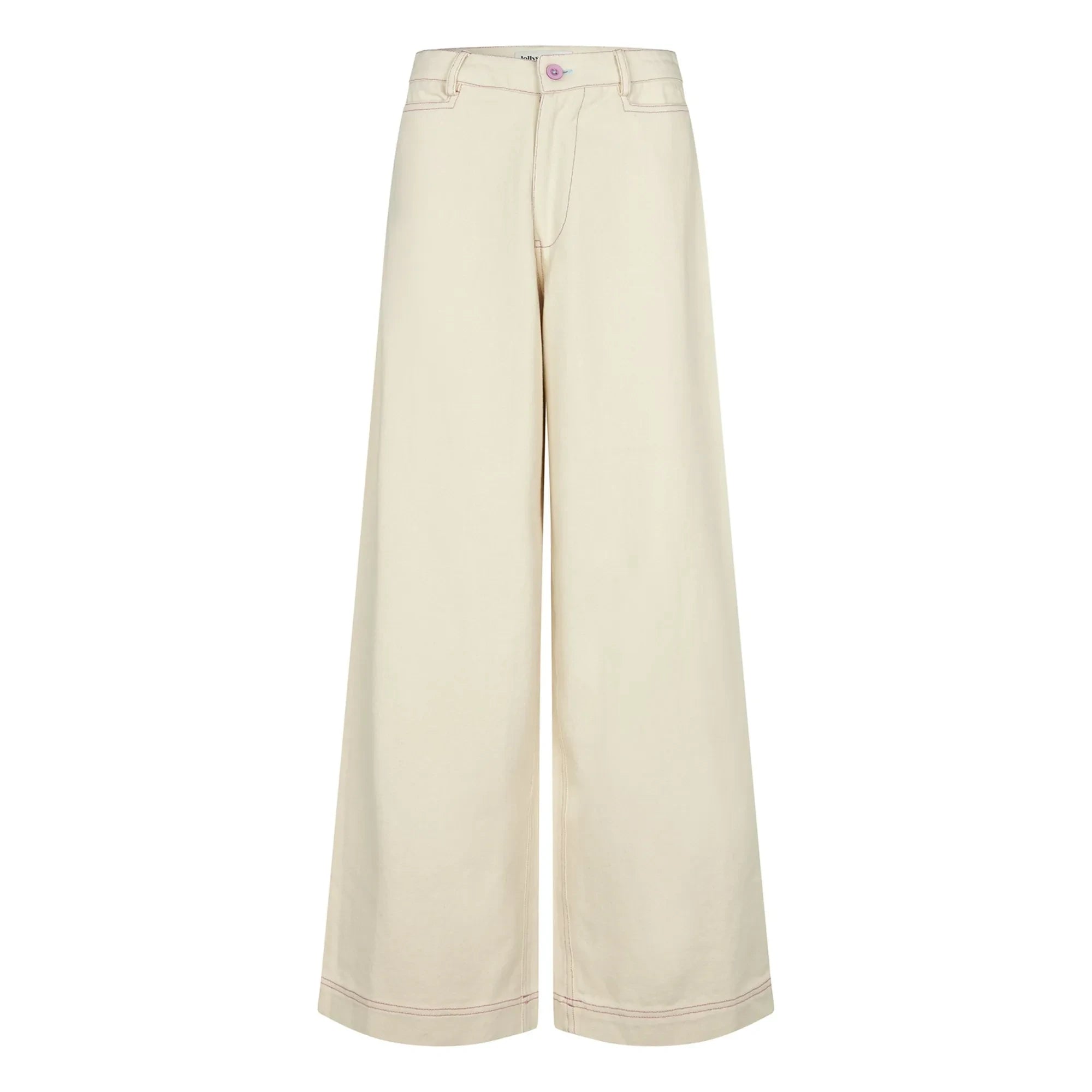 Lollys Laundry - Pantalones de algodón Florida | Crema