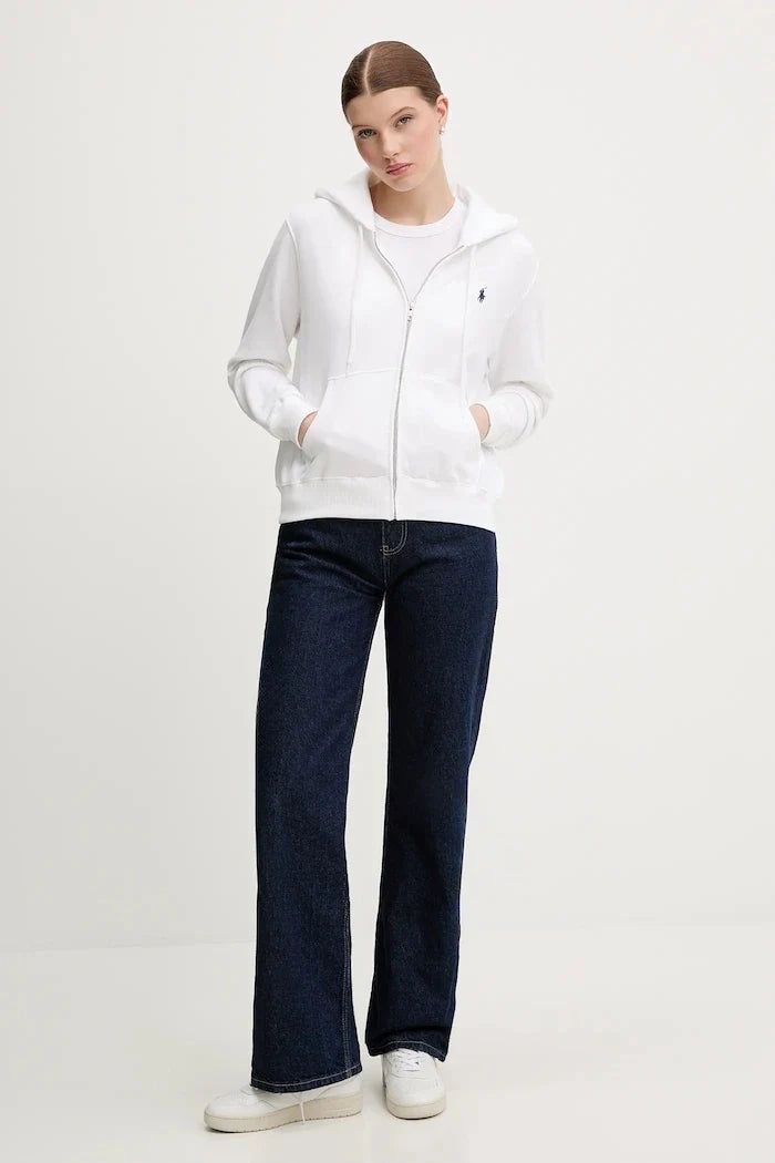 Sudadera con capucha y cremallera de algodón para mujer Polo Ralph Lauren