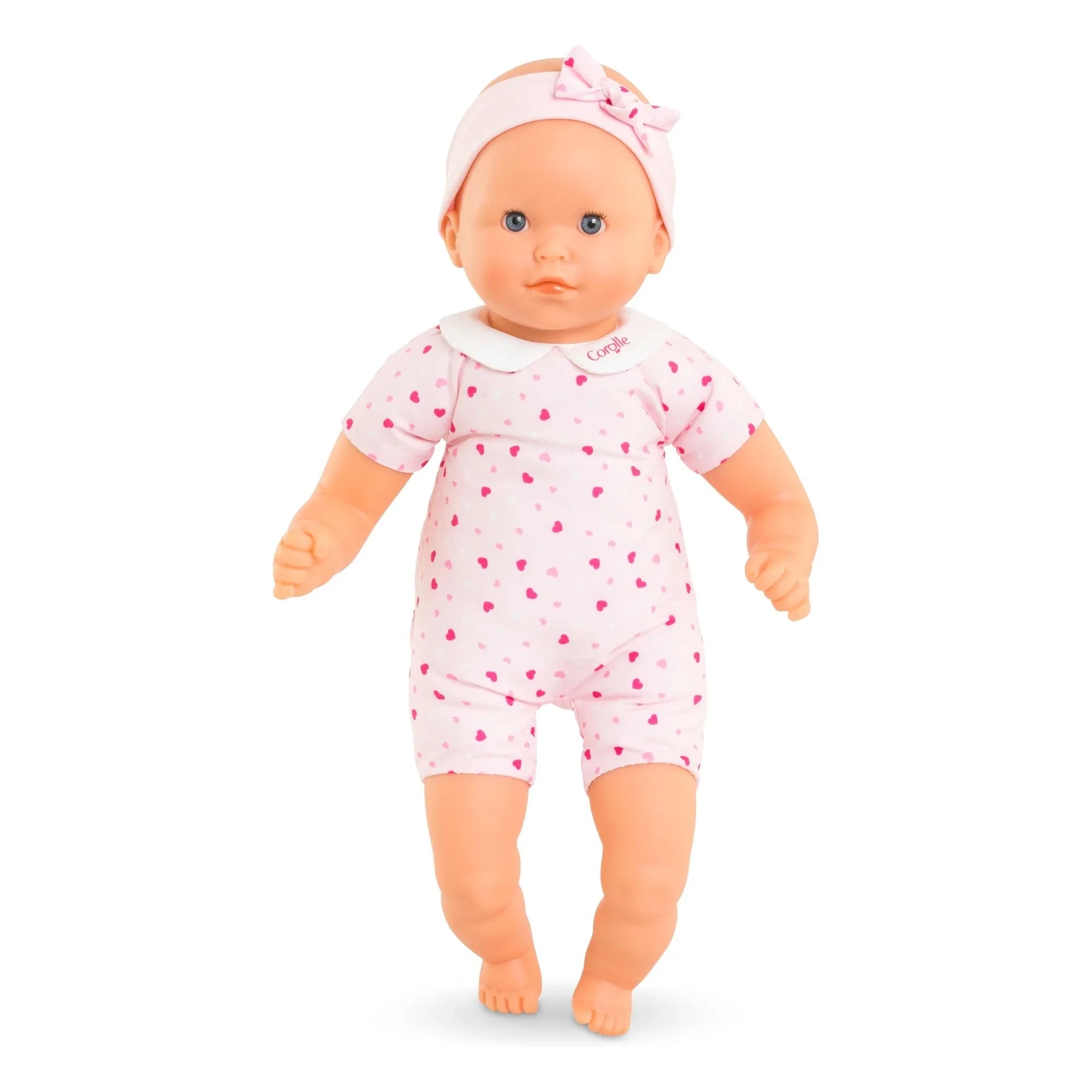 Corolle - Mi primer muñeco - Lindo osito de peluche con corazón | Rosa claro