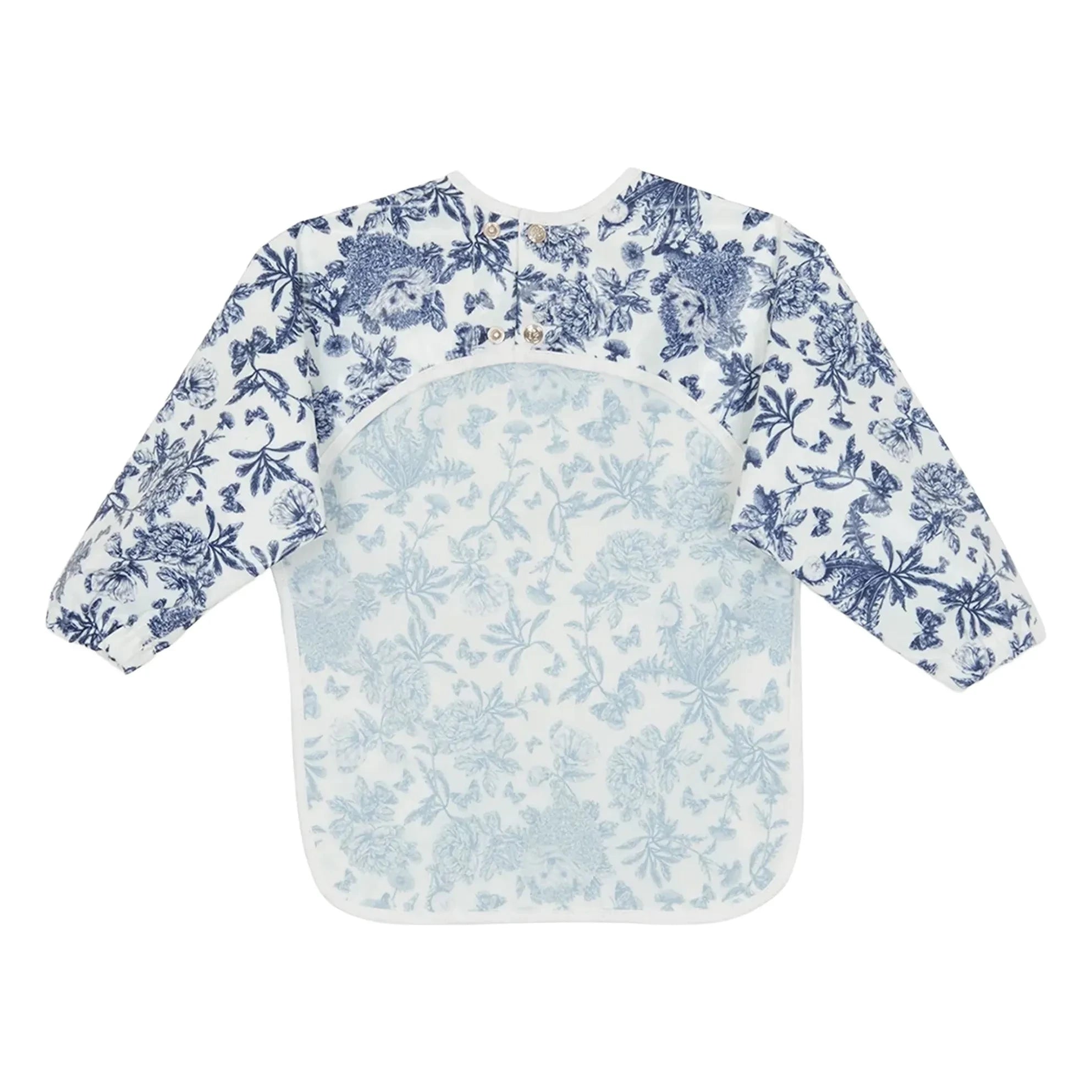 Tartine et Chocolat - Babero con mangas con revestimiento Toile de Jouy | Azul marino