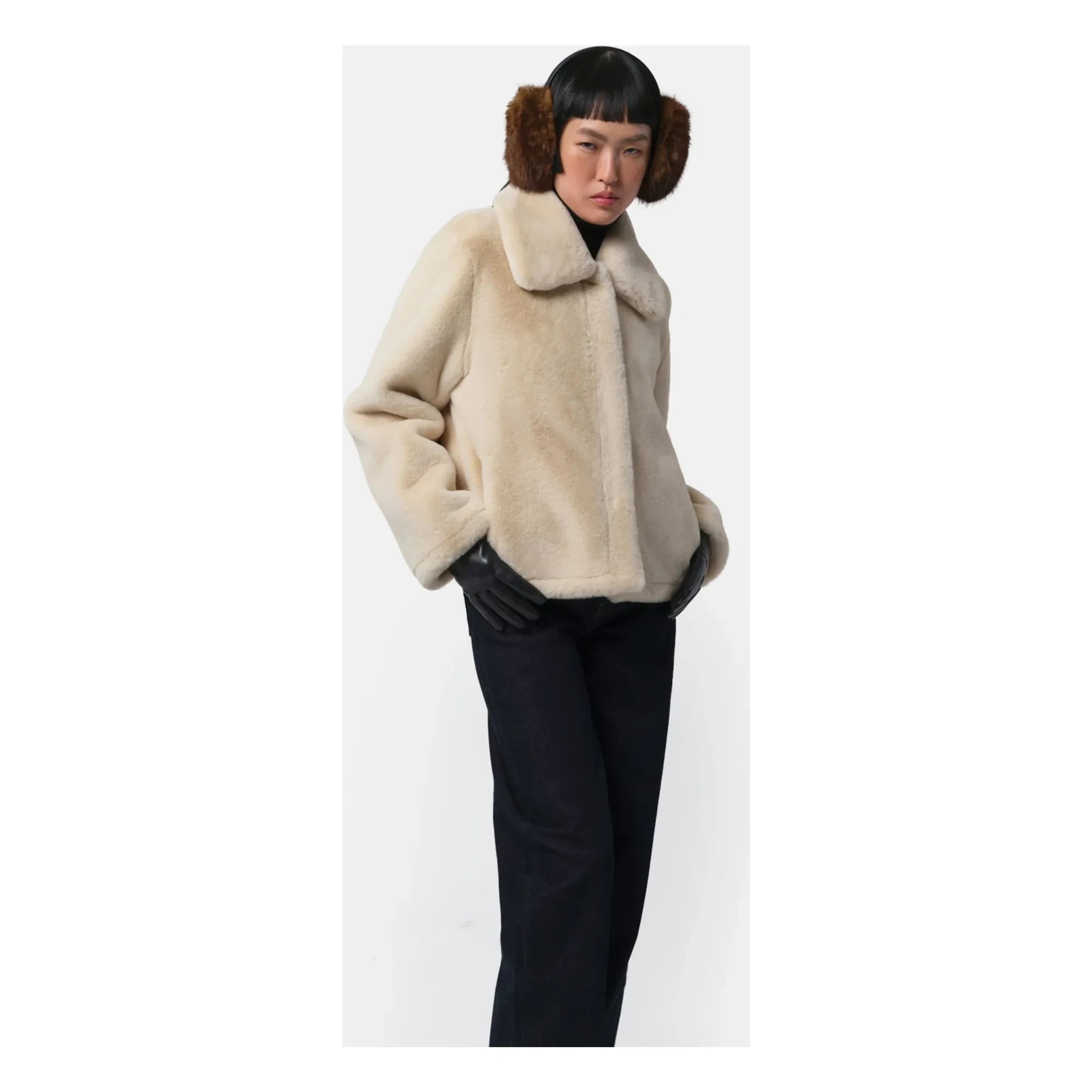 Apparis - Chaqueta Elis de fibra reciclada | Crudo