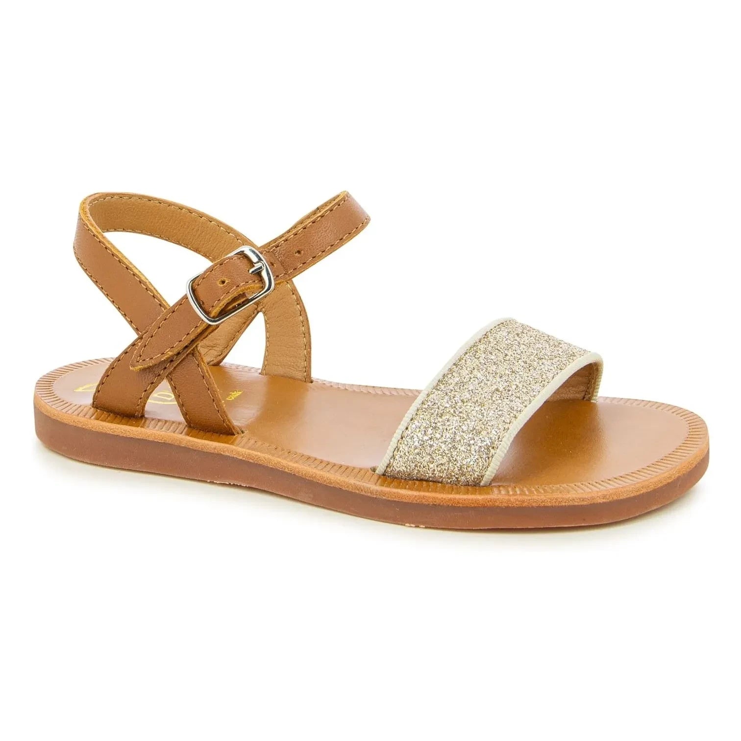Pom d'Api - Sandalias con hebilla Plagette | Camel