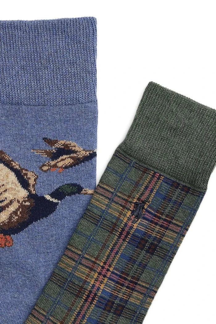 Calcetines Polo Ralph Lauren para hombre, pack de 2