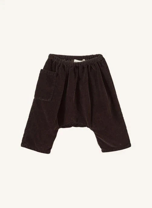 Caramel - Ficus Pantalones de Terciopelo Harem | Chocolate