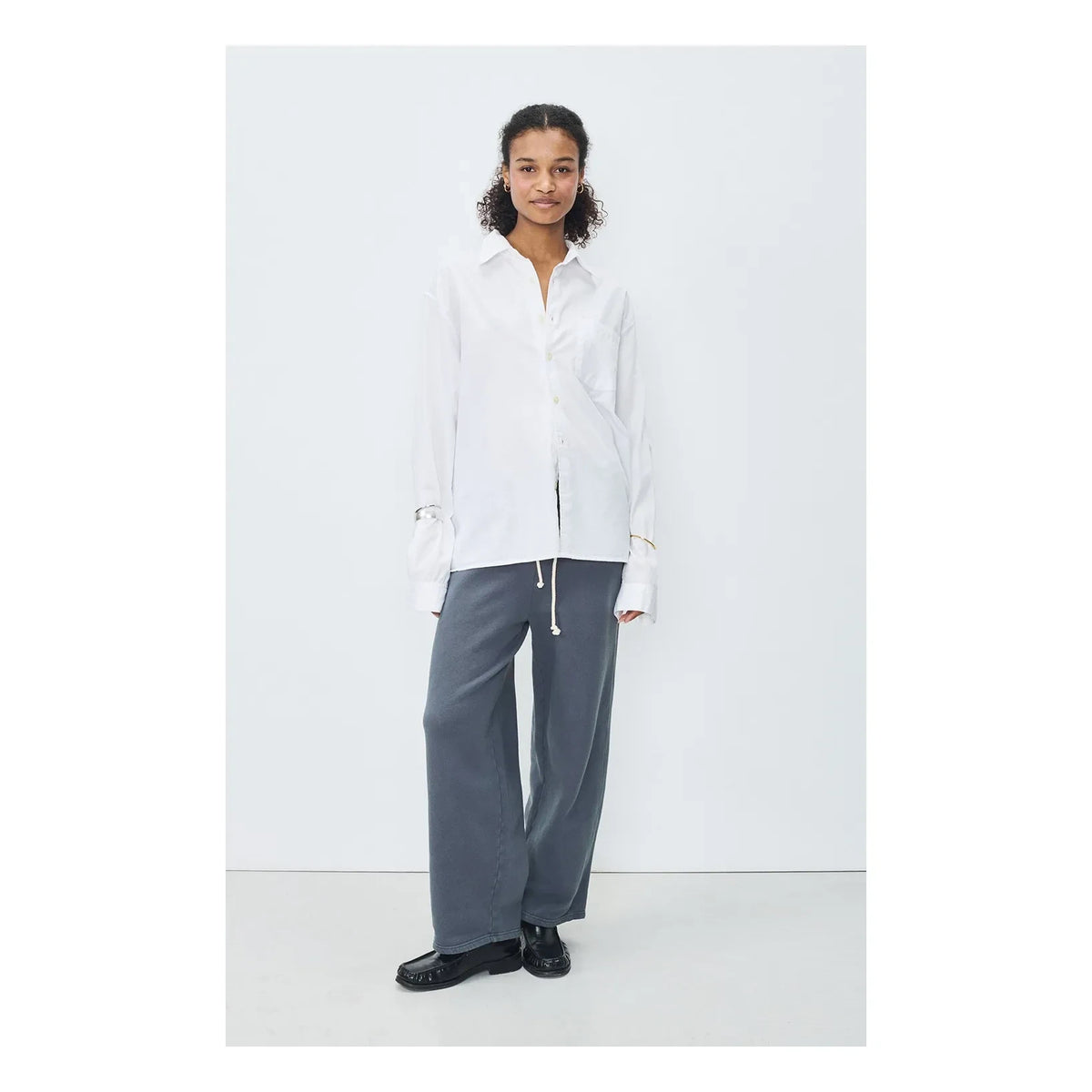 American Vintage - Jogger de algodón Izubird | Gris azulado