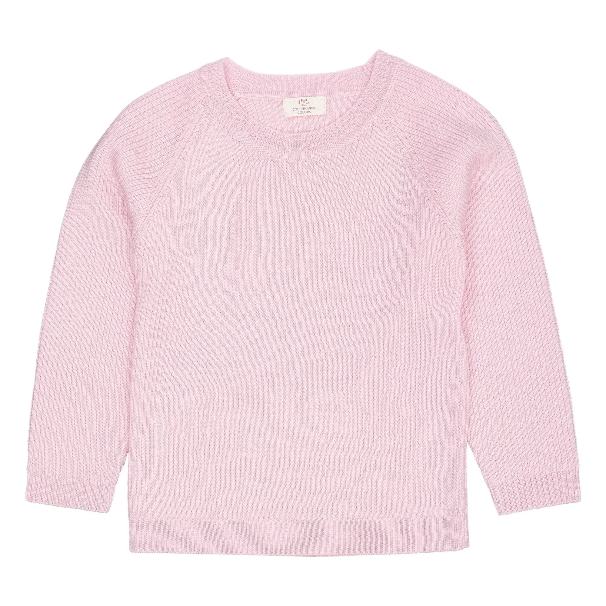 Copenhagen Colors - Merinos Yünlü Fitilli Kazak | Pembe