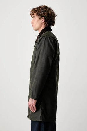 Chaqueta Barbour larga de algodón para hombre