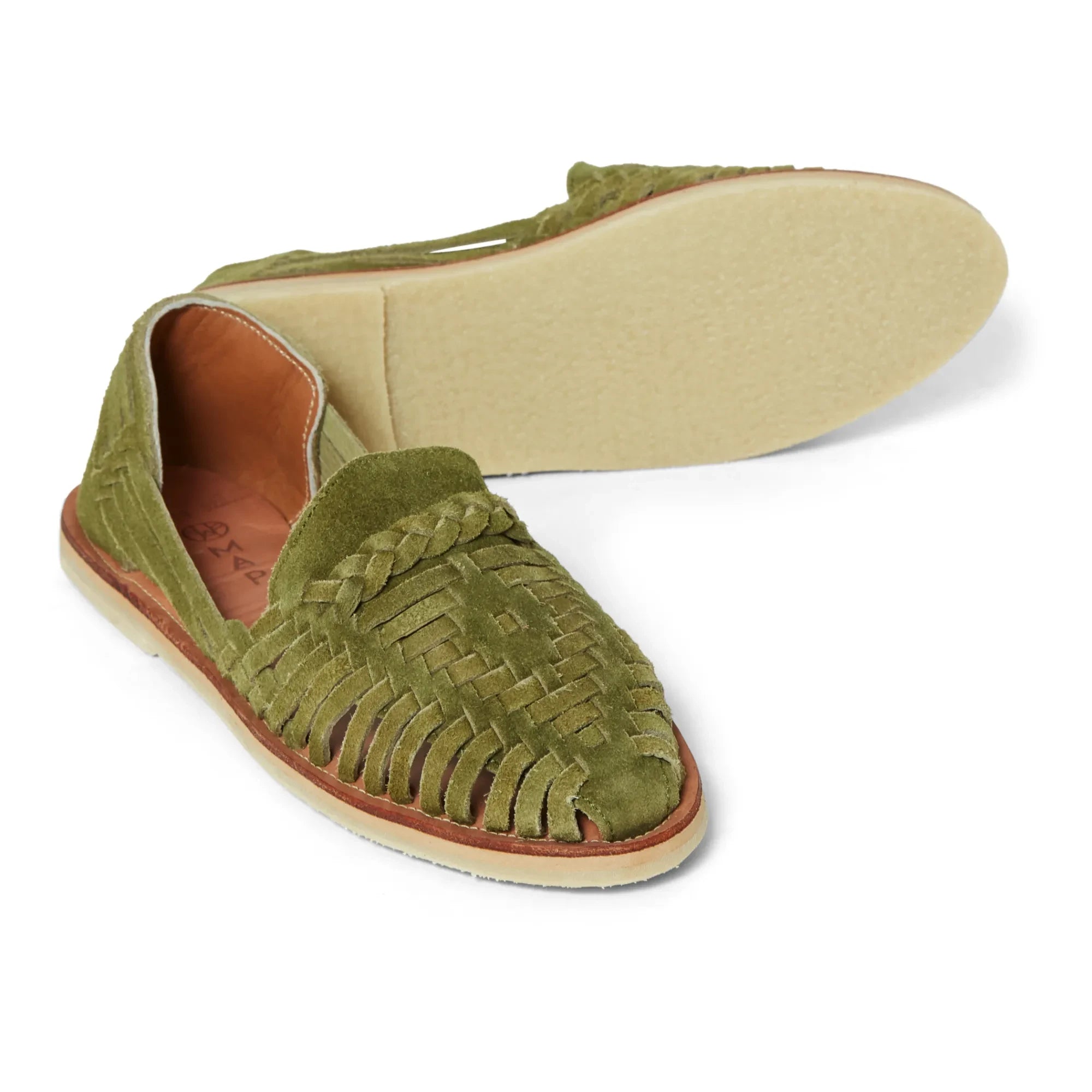 Mapache - Sandalias de Ante Alegre | Verde oliva