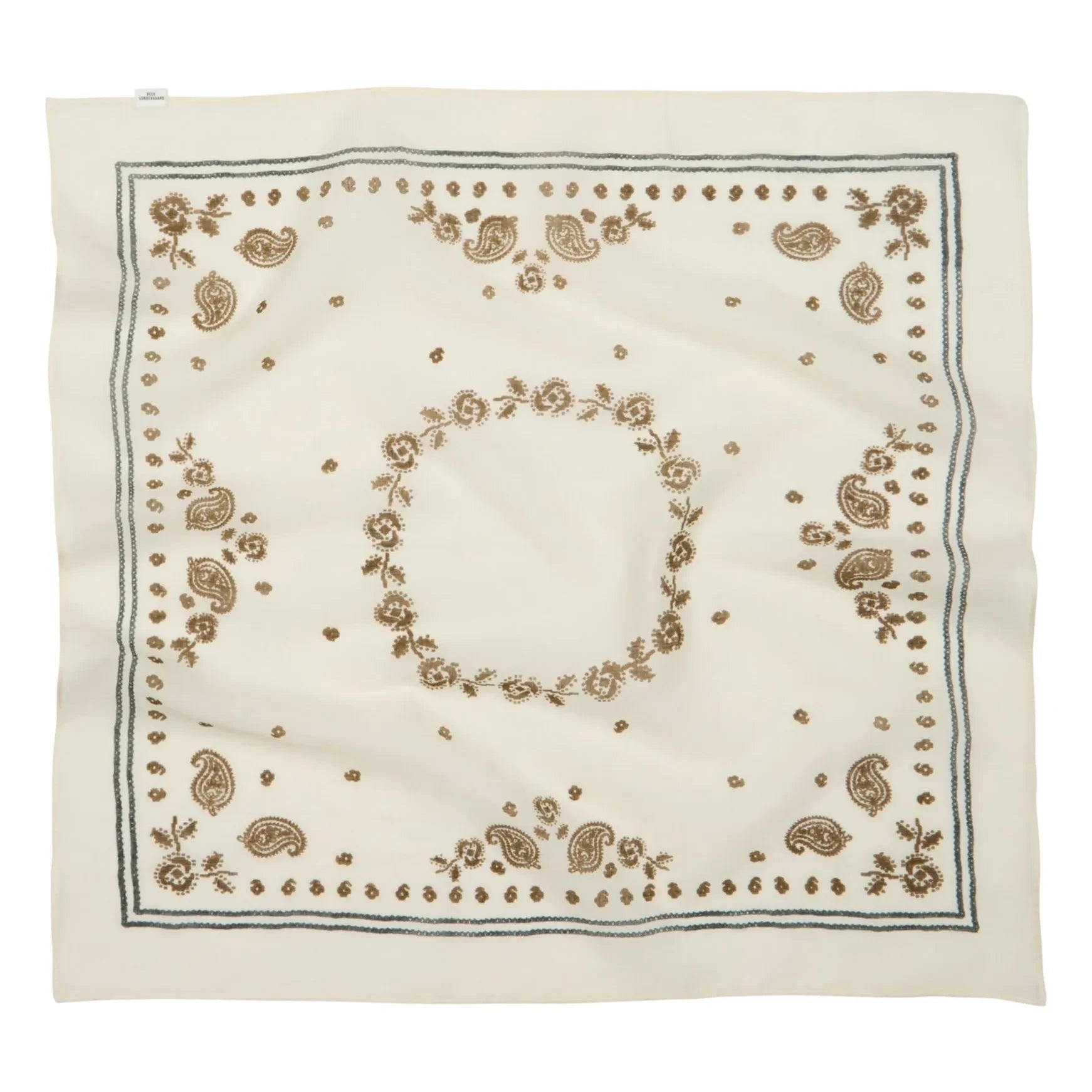 Becksöndergaard - Pañuelo de algodón Bloom Paisley | Crudo