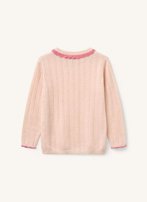 Copenhagen Colors - Merinos Yünü Pointelle Kazak | Pudra Pembe