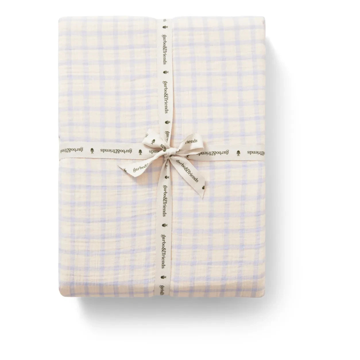garbo&friends - Sábana Ajustable Gingham Sky | Azul claro