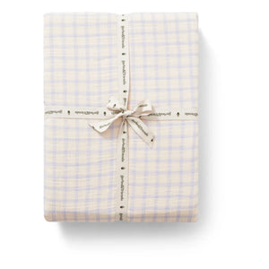 garbo&friends - Sábana Ajustable Gingham Sky | Azul claro
