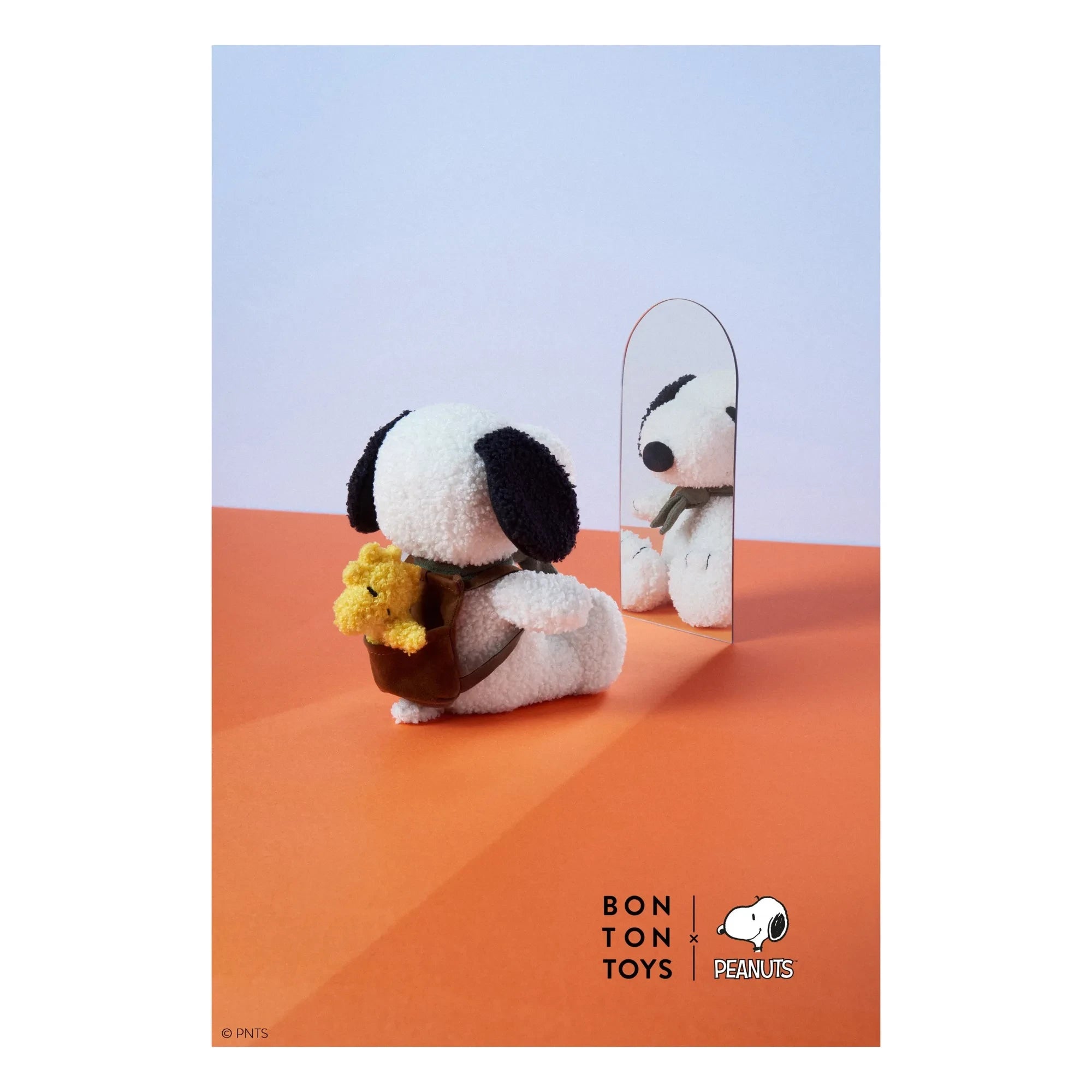 Bon Ton Toys - SNOOPY - Peluche Snoopy con Woodstock en su bolso