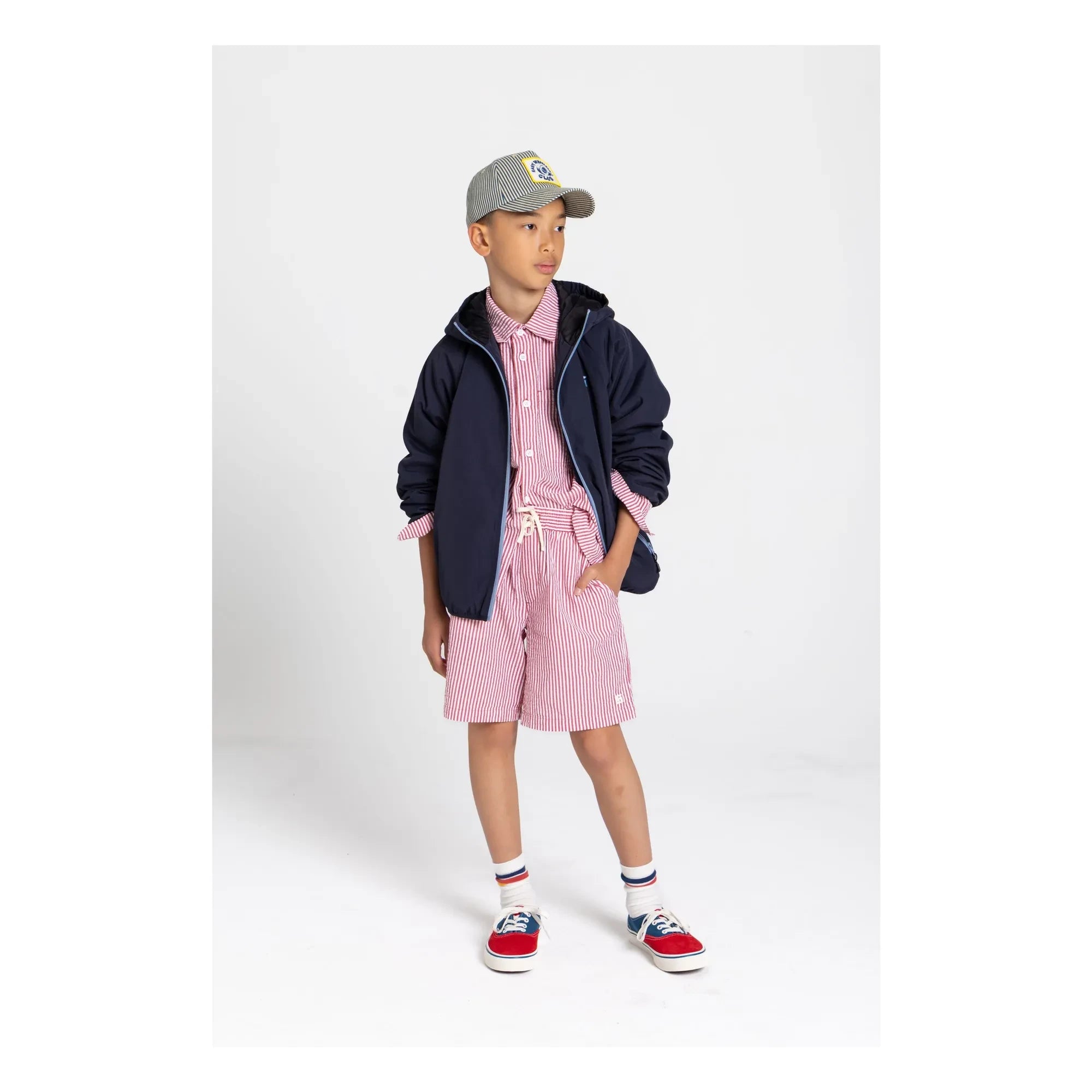 Smallable Kid - Camisa a rayas | Rojo cereza