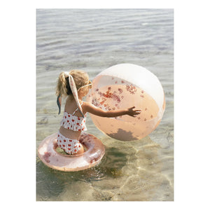 Konges Sløjd - Flotador Hinchable con Brillantina Ø50cm | Rosa Empolvado