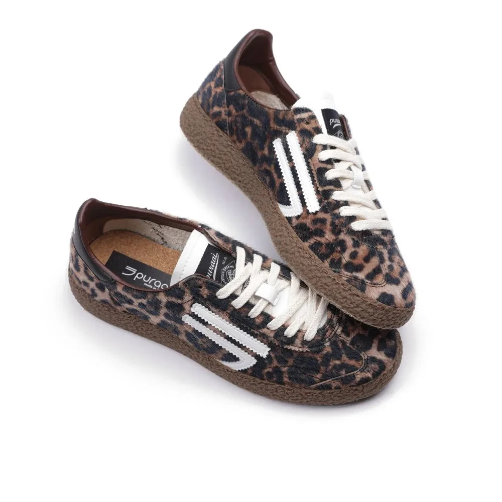 PURAAI - Zapatillas deportivas Leo Leopard | Negro