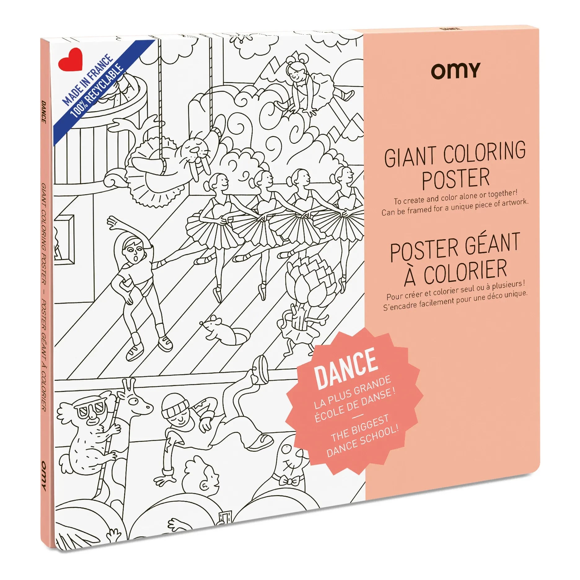 Omy - Póster gigante Bailarín | Blanco
