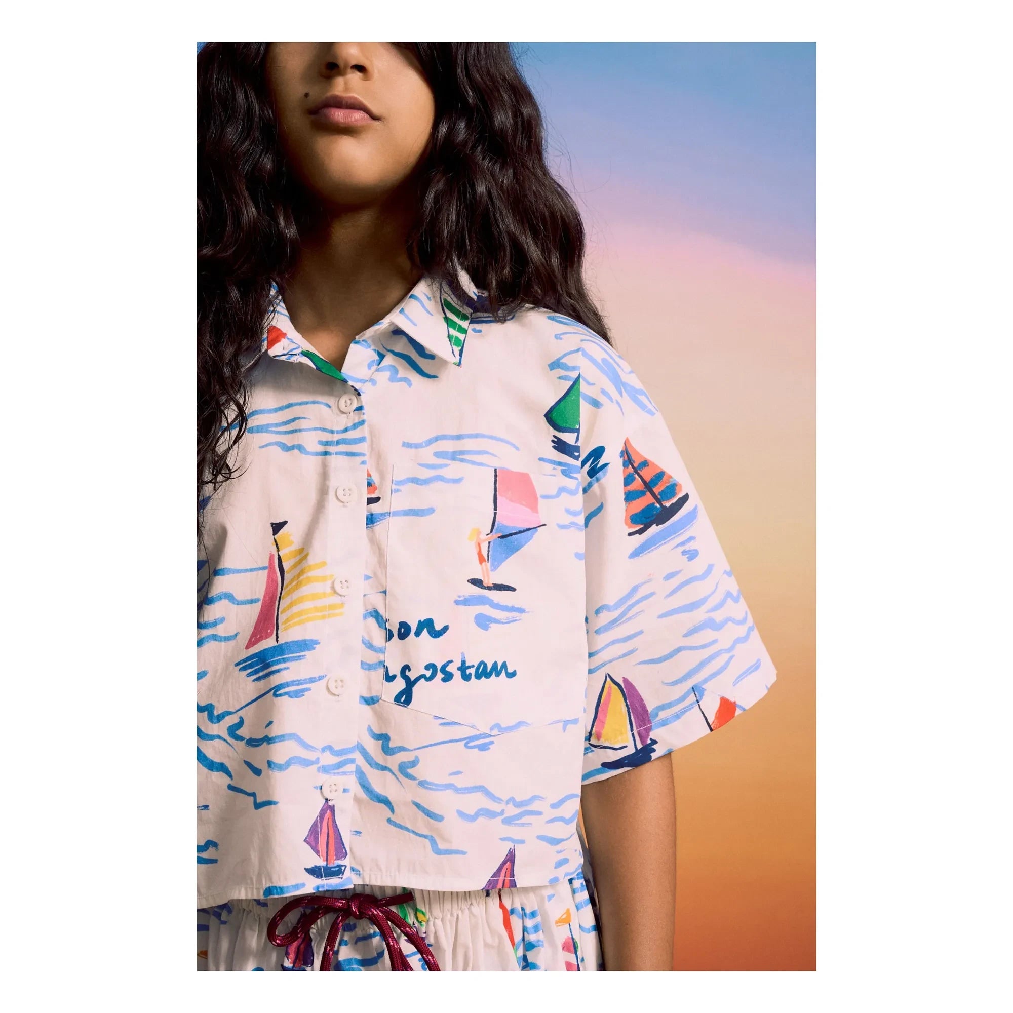 Maison Mangostan - Camisa Sails | Blanco
