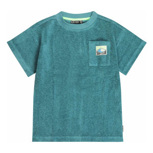 Tumble N'Dry - Camiseta Toalla de Algodón Orgánico Oversize Morea | Azul Pavo Real