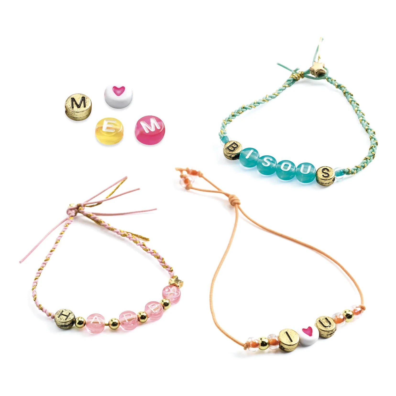 Djeco - Kit de pulseras de alfabeto DIY