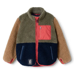 Liewood - Nolan Chaqueta estilo sherpa en bloques de color hecha con fibras recicladas | Kaki