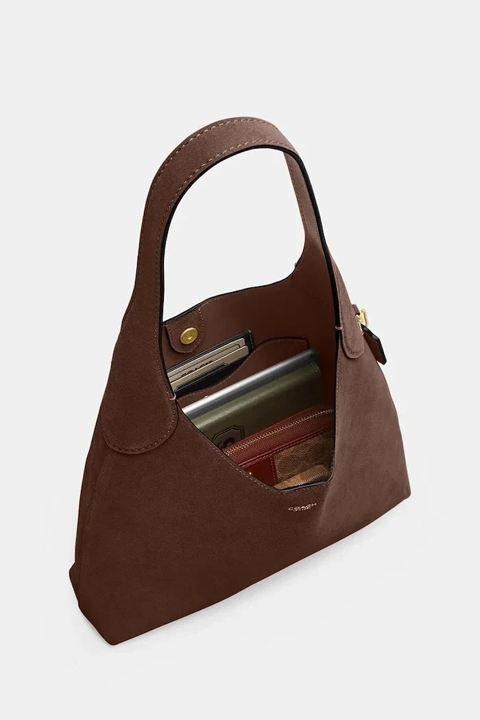 Bolso de hombro Brooklyn de ante para mujer Coach 28
