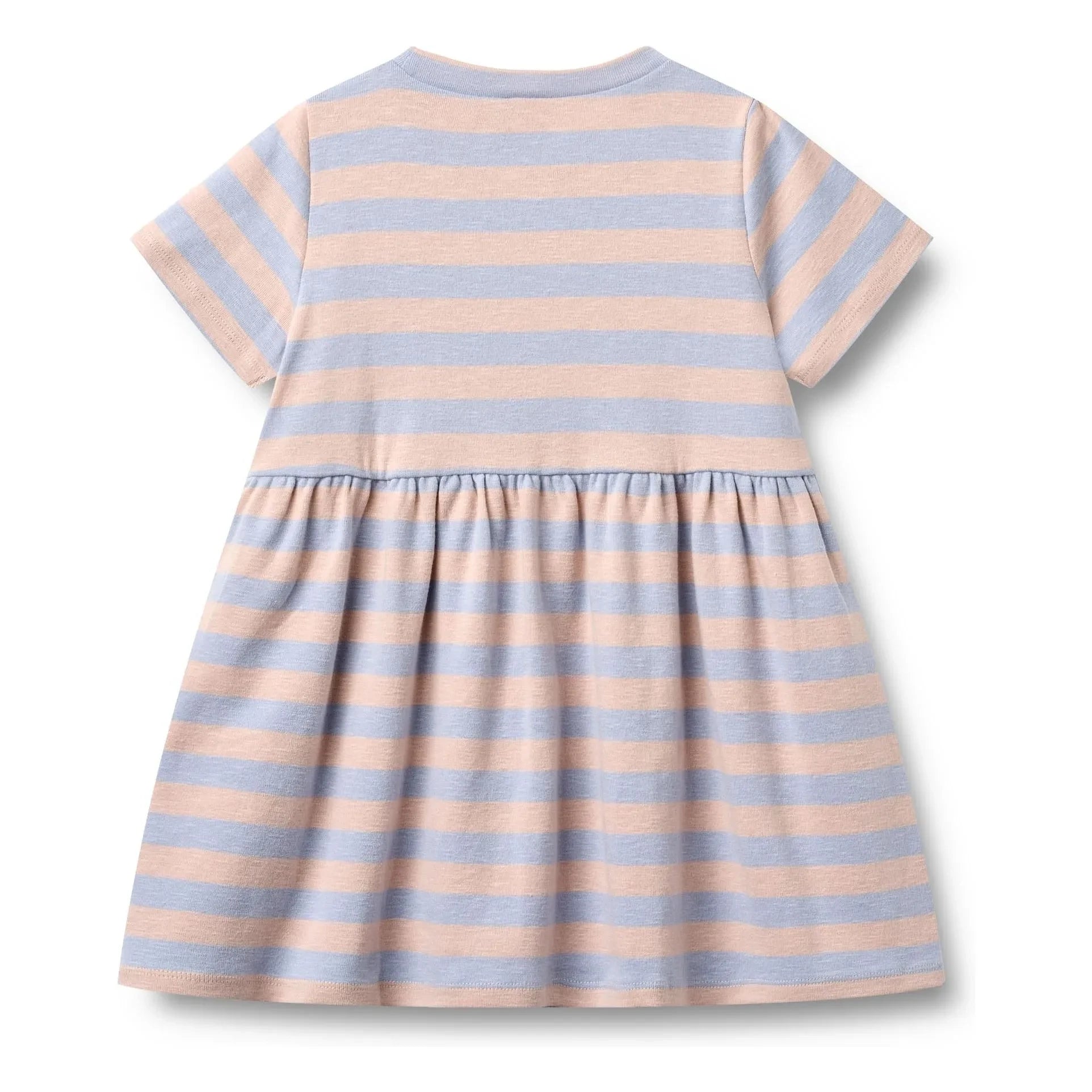 Wheat - Vestido de punto Anna de algodón orgánico a rayas | Rosa pálido