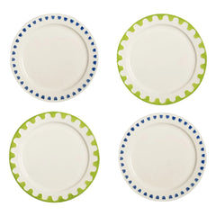 &Klevering - Platos con diseño de folk - Juego de 4
