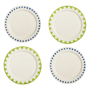 &Klevering - Platos con diseño de folk - Juego de 4