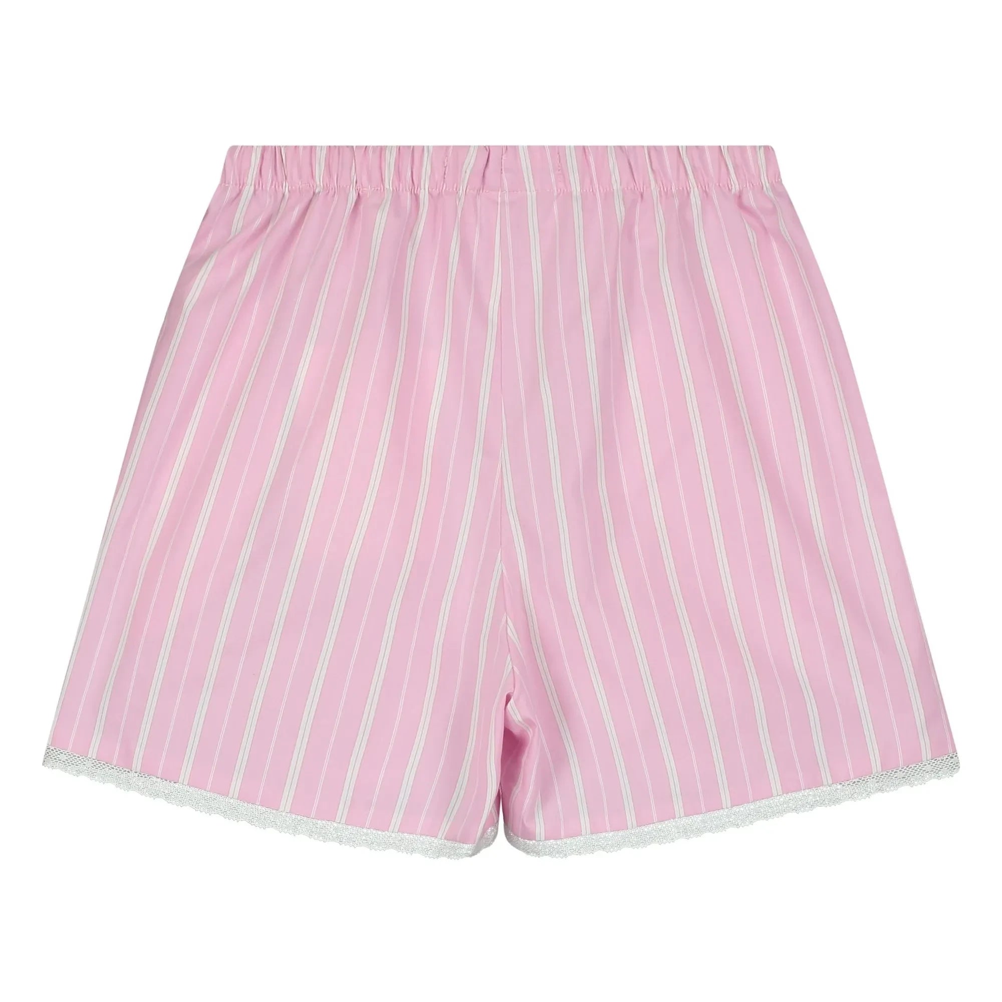 Mandarina - Pantalón corto holgado a rayas | Rosa pálido