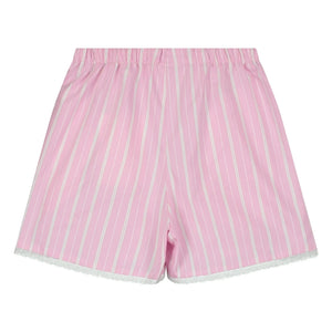 Mandarina - Pantalón corto holgado a rayas | Rosa pálido