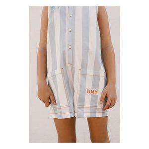 Tinycottons - Mono de sarga a rayas finas azules