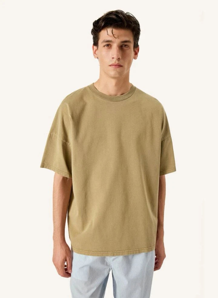 American Vintage - Fizvalley Camiseta de algodón | Caqui