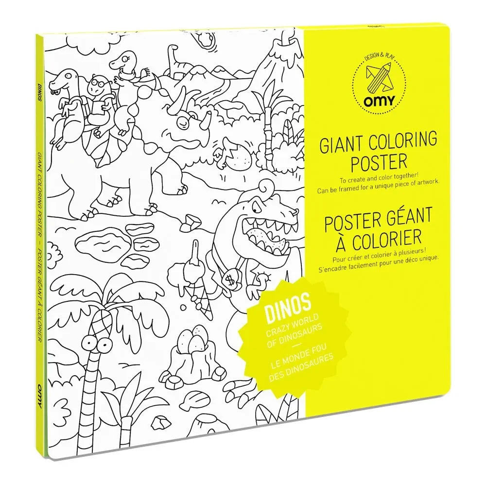 Omy - Póster gigante para colorear Dinos