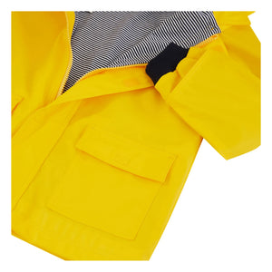 Petit Bateau - Chubasquero forrado de algodón orgánico | Amarillo