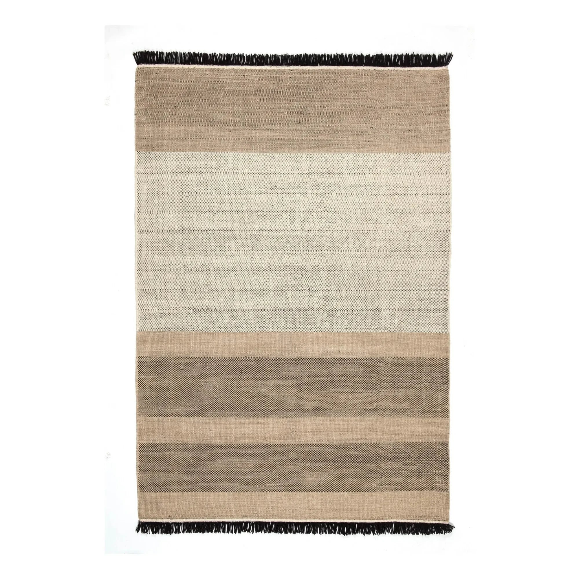 Nanimarquina - Alfombra Tres Rayas, Elisa Padrón | Negra