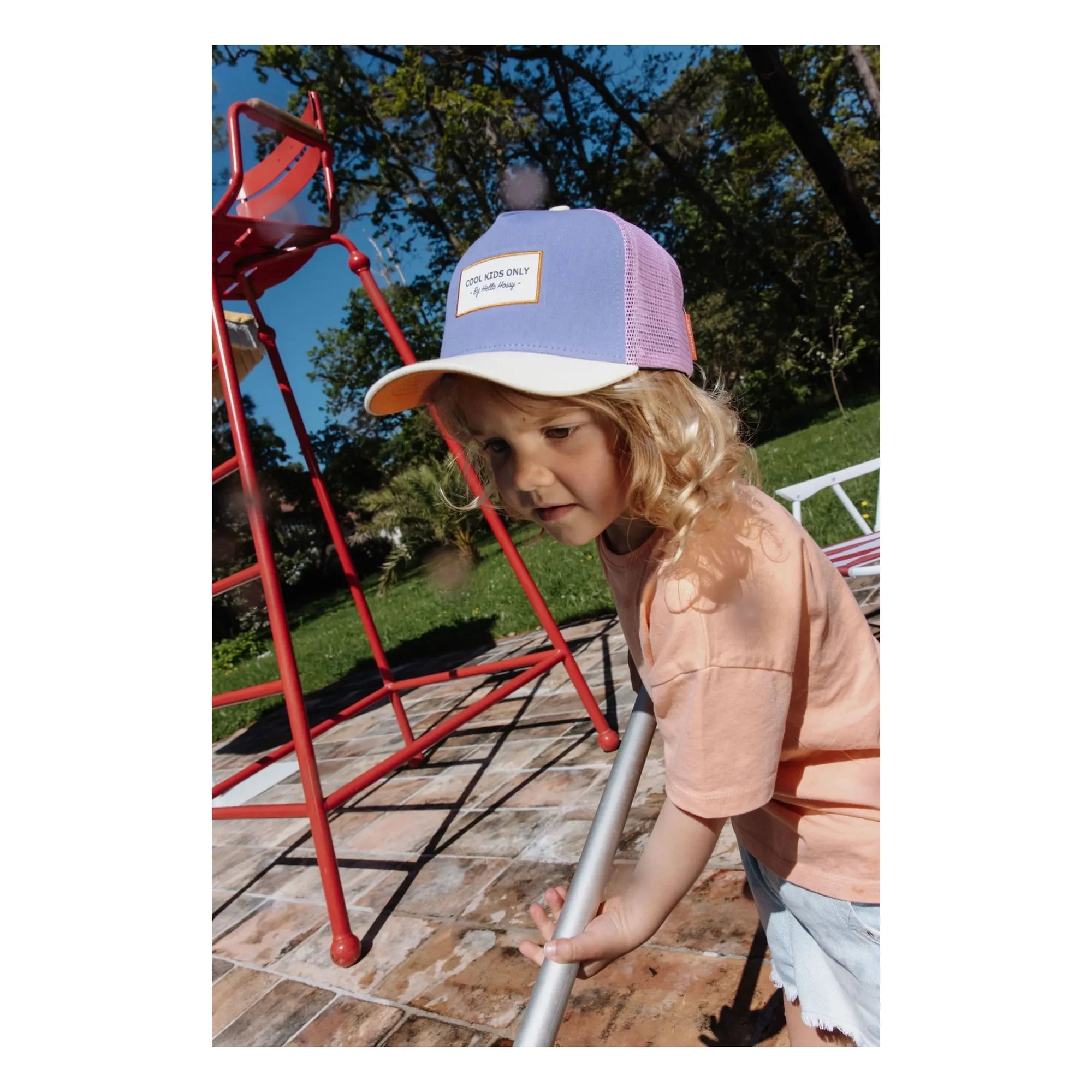 Hello Hossy - Camionero Mini Gorra de Algodón Orgánico con Visera Curva | Morado