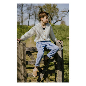 Yuki - Pantalones de pana orgánicos | Azul claro