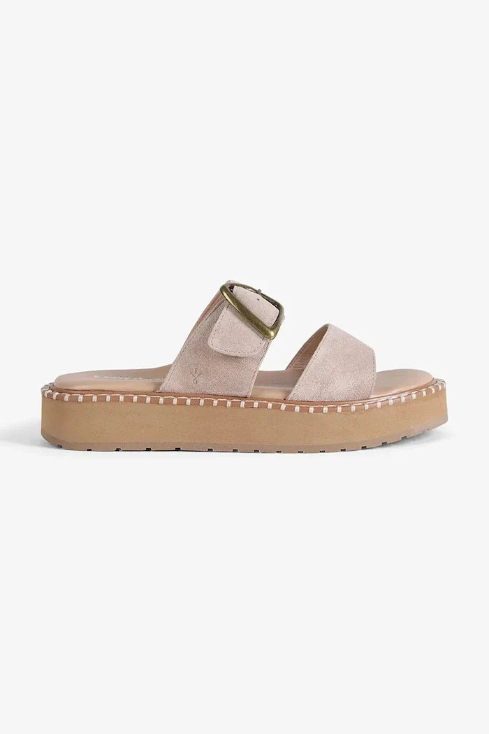 Pantuflas planas de ante para mujer Emu Australia Scarlet