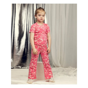 Mini Rodini - Camiseta de Algodón Orgánico con Estrellas | Rosa