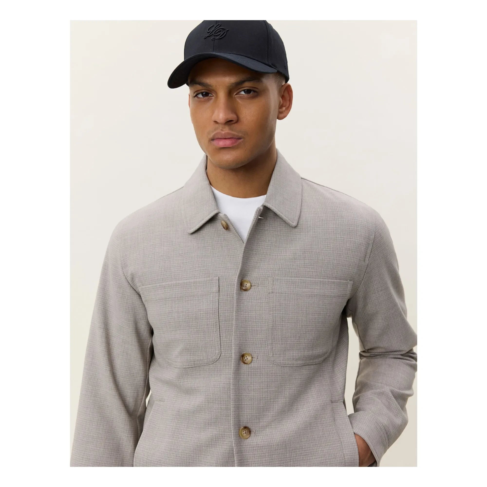 Les Deux - Chaqueta Check Hybrid | Marrón