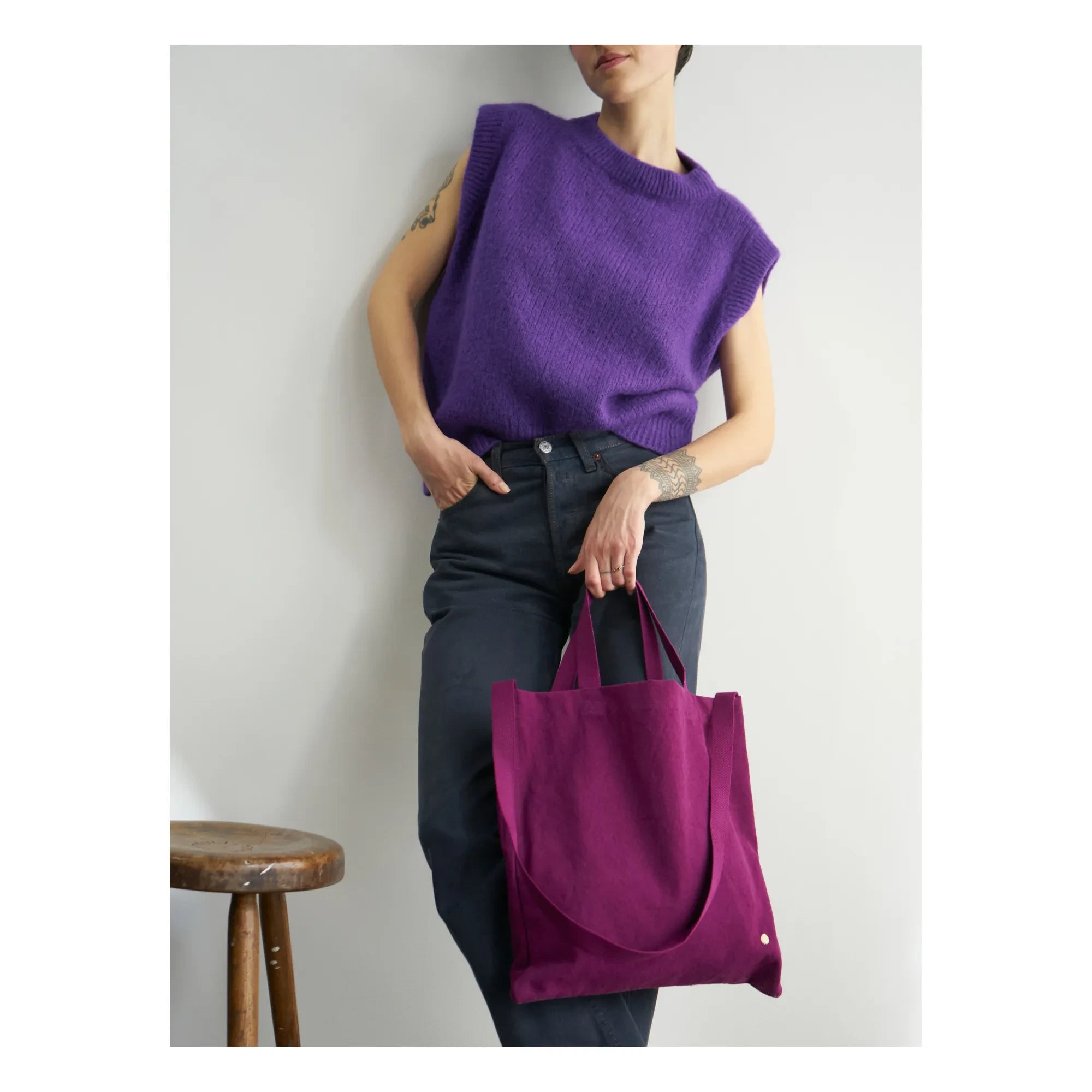 La cerise sur le gâteau - bolso City Iona, lona de algodón | Crimson