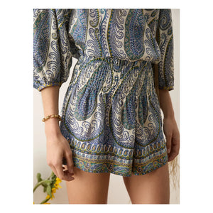 Boteh - Arcadia Shorts de Lino | Lapislázuli