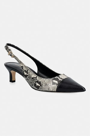 Zapatos de tacón Amara Toe Cap Sling Pump de cuero de MICHAEL Michael Kors