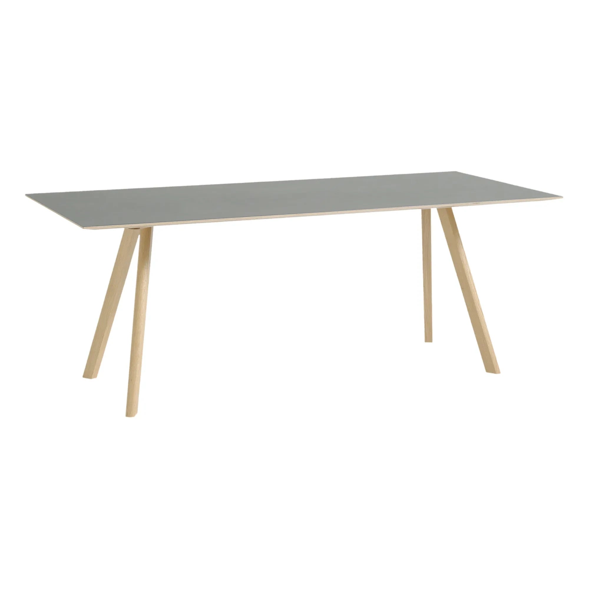 Hay - CPH30 Mesa con tablero lacado, patas de roble | Gris