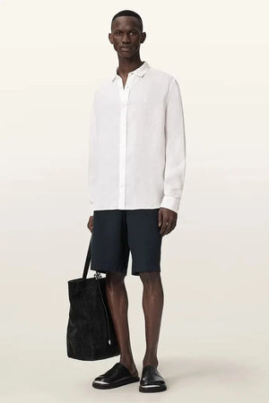 AllSaints camisa de lino para hombre LOOM