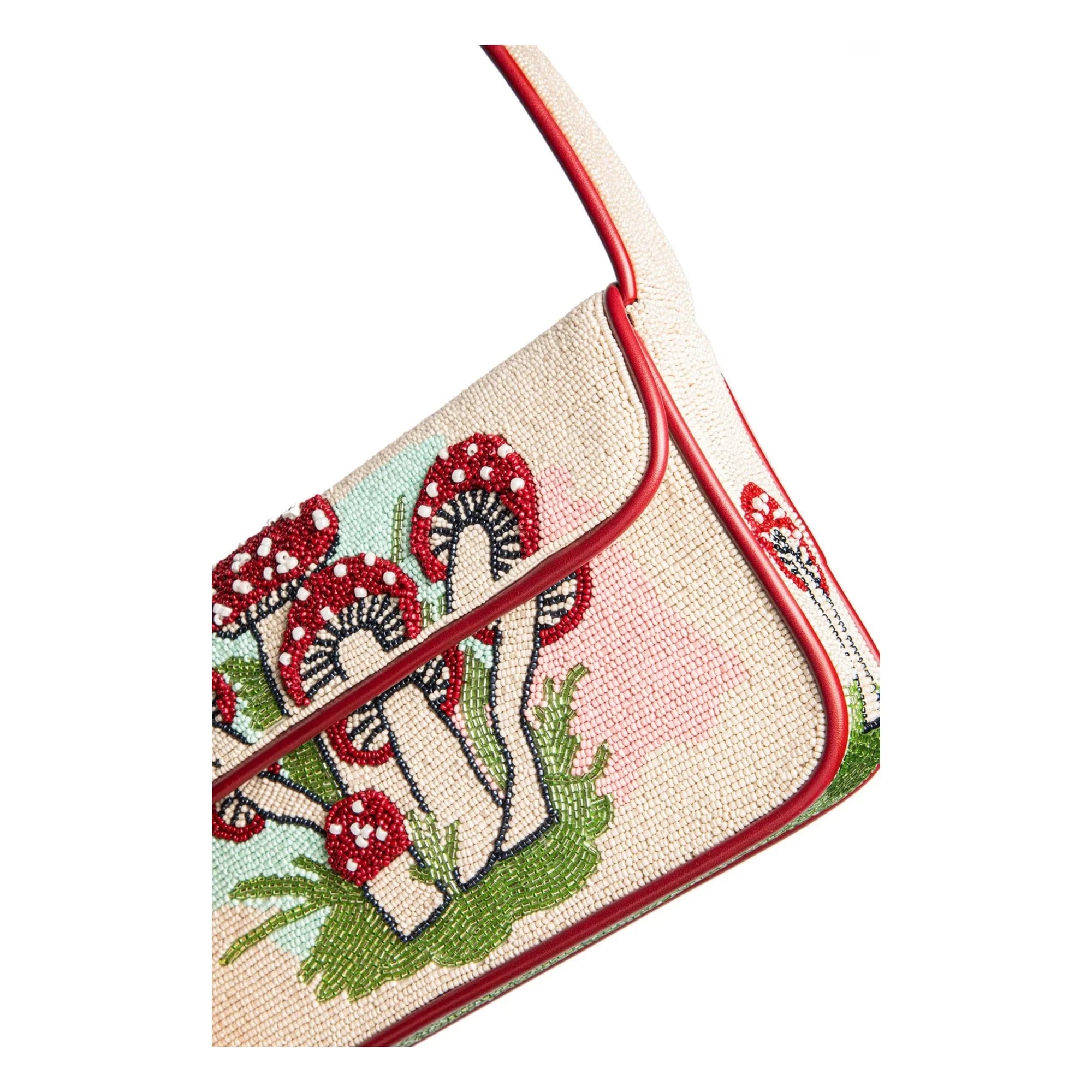 Staud - Bolso Tommy con abalorios | Crema