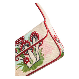 Staud - Bolso Tommy con abalorios | Crema
