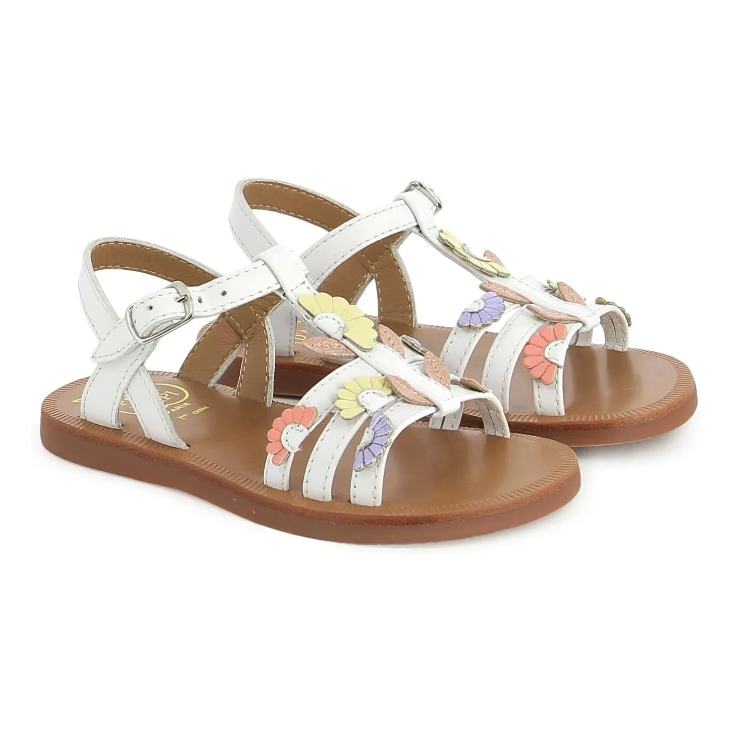 Sandalias Pom d'Api - Plagette Multi Daisy | Blanco